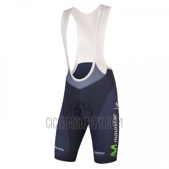 Movistar Cycling Jersey Bib Short 2016 Short Sleeve Green and Blue